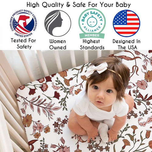 Boho Floral Wildflower Collection 2 Pack Crib Sheets - alt image 2