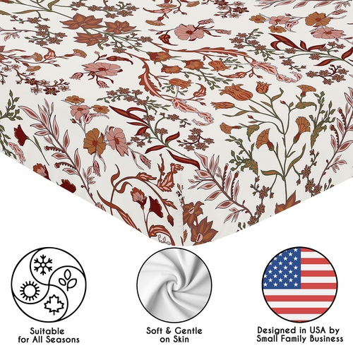 Boho Floral Wildflower Collection 2 Pack Crib Sheets - alt image 4