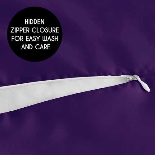 Boho Floral Wildflower Plum Purple Collection Full Length Body Pillow Cover - alt image 4