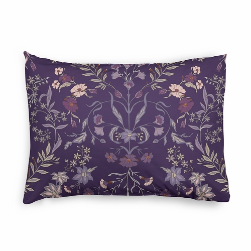 Boho Floral Wildflower Plum Purple Collection Twin Duvet Cover Bedding Set - alt image 2