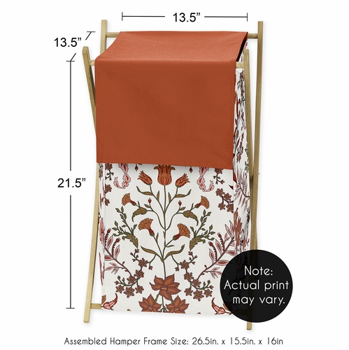Boho Floral Wildflower Rust Orange and Ivory Collection Hamper - alt image 4