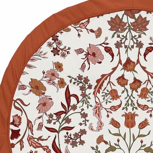 Boho Floral Wildflower Rust Orange and Ivory Collection Playmat - alt image 2