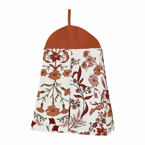 Boho Floral Wildflower Rust Orange and Ivory Collection Sweet Jojo Designs 6 Piece Crib Bedding + BreathableBaby Breathable Mesh Liner - alt image 5