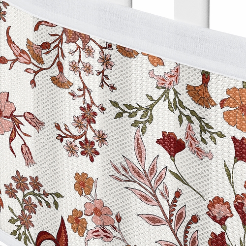 Boho Floral Wildflower Rust Orange and Ivory Collection Sweet Jojo Designs + BreathableBaby Breathable Mesh Crib Liner - alt image 4