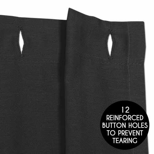 Boho Fringe Black and Ivory Collection Shower Curtain - alt image 4