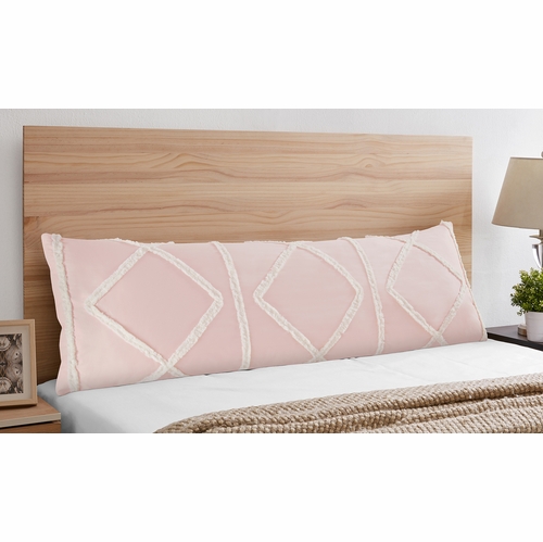 Boho Fringe Blush Pink and Ivory Collection Full Length Body Pillow Cover