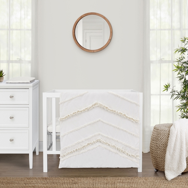 Boho Fringe Collection 3 Piece Mini Crib Bedding Set