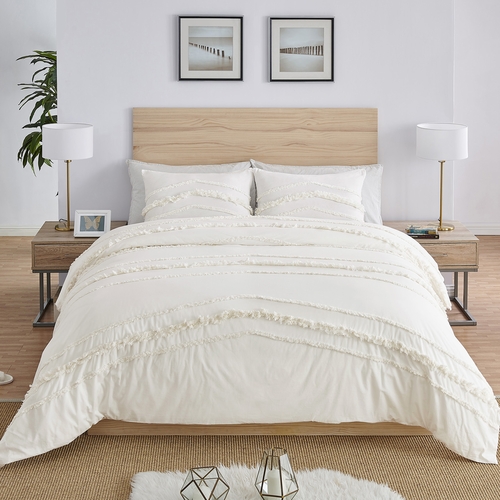 Boho Fringe Collection King Duvet Cover Bedding Set - alt image 1