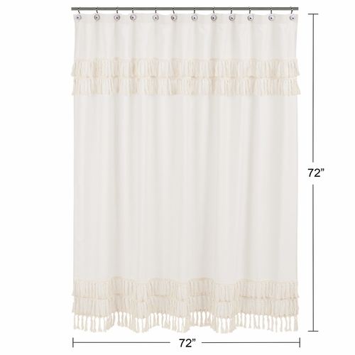 Boho Fringe Collection Shower Curtain - alt image 2