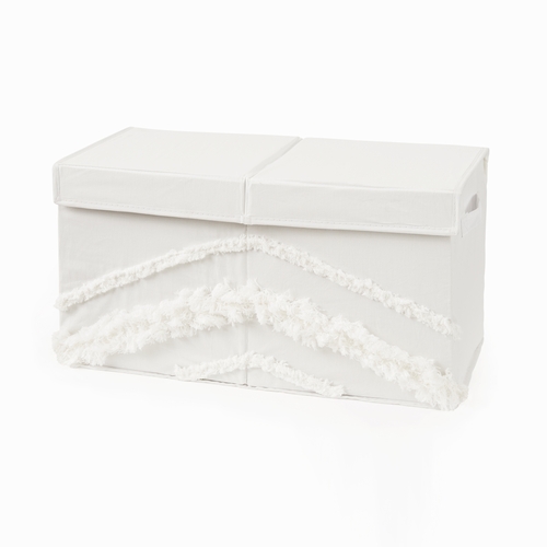 Boho Fringe Collection Tufted Fabric Toy Bin Storage
