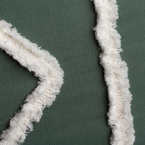 Boho Fringe Dark Green and Ivory Collection Full Length Body Pillow Cover - alt image 4