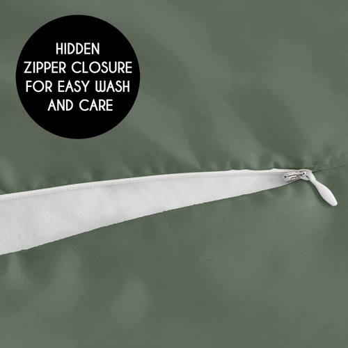 Boho Fringe Dark Green and Ivory Collection Full Length Body Pillow Cover - alt image 5