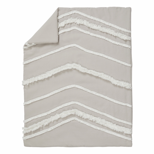 Boho Fringe Linen Collection 3 Piece Mini Crib Bedding Set - alt image 2