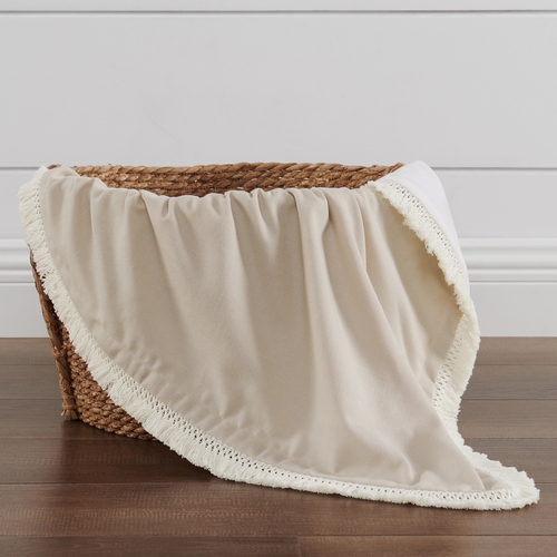 Boho Fringe Linen Collection Baby Blanket - alt image 2
