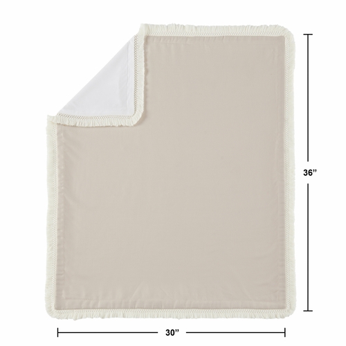 Boho Fringe Linen Collection Baby Blanket - alt image 3