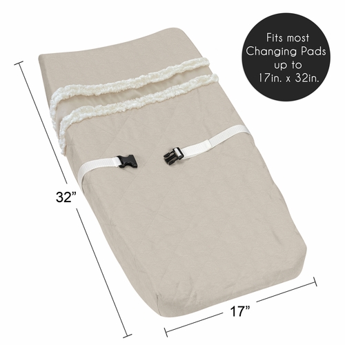 Boho Fringe Linen Collection Changing Pad Cover - alt image 4