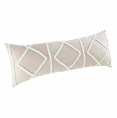 Boho Fringe Linen Collection Full Length Body Pillow Cover - alt image 1
