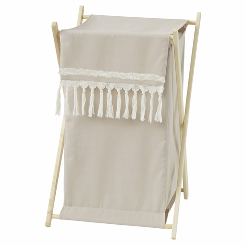 Boho Fringe Linen Collection Hamper