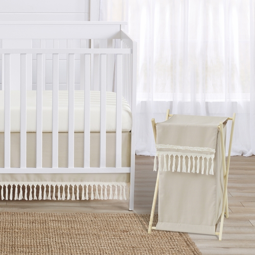 Boho Fringe Linen Collection Hamper - alt image 1