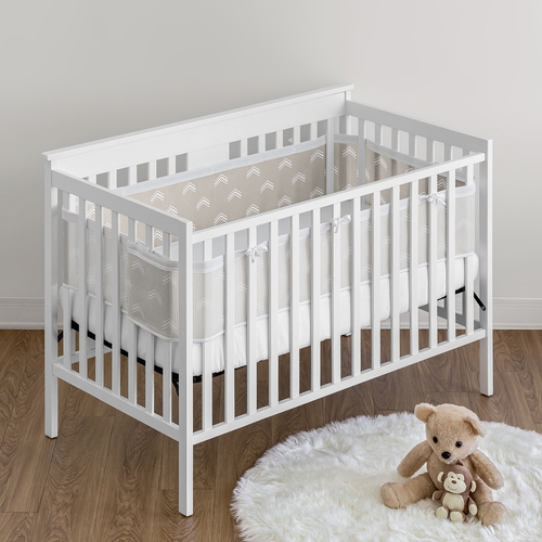 Boho Fringe Linen Collection Sweet Jojo Designs + BreathableBaby Breathable Mesh Crib Liner - alt image 1
