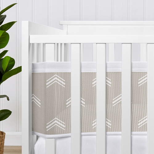 Boho Fringe Linen Collection Sweet Jojo Designs + BreathableBaby Breathable Mesh Crib Liner - alt image 3