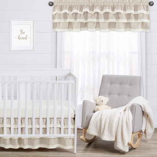 Boho Fringe Linen Collection Tiered Window Valance - alt image 2