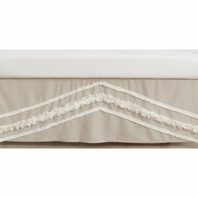 Boho Fringe Linen Collection Tufted Crib Bed Skirt