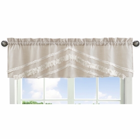 Boho Fringe Linen Collection Tufted Window Valance