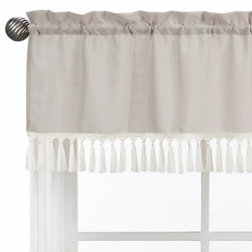 Boho Fringe Linen Collection Window Valance - alt image 3