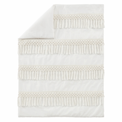 Boho Fringe Macrame Collection 4 Piece Crib Bedding - alt image 2
