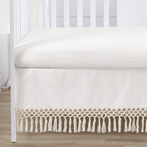 Boho Fringe Macrame Collection 4 Piece Crib Bedding - alt image 4