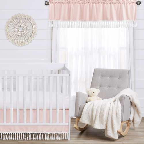 Boho Fringe Pink Collection Window Valance - alt image 2