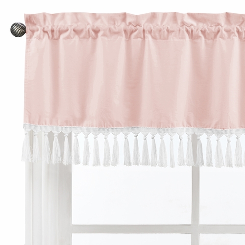Boho Fringe Pink Collection Window Valance - alt image 3