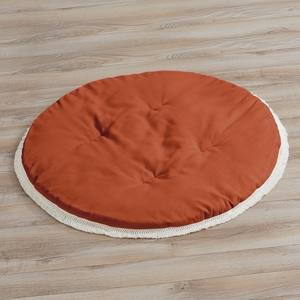 Boho Fringe Rust Orange and Ivory Collection Playmat