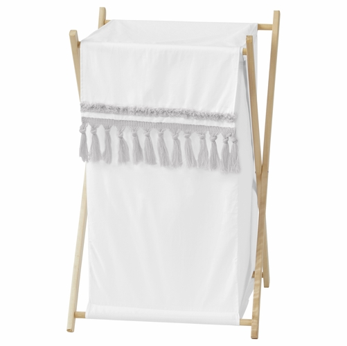 Boho Fringe White and Grey Collection Hamper
