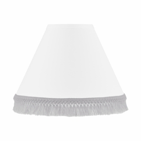 Boho Fringe White and Grey Collection Lamp Shade