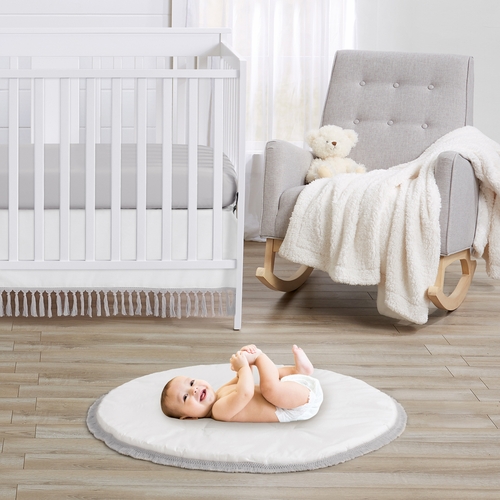 Boho Fringe White and Grey Collection Playmat - alt image 1