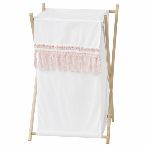 Boho Fringe White and Pink Collection Hamper