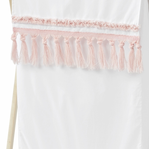 Boho Fringe White and Pink Collection Hamper - alt image 2