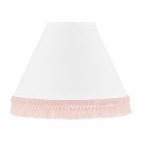Boho Fringe White and Pink Collection Lamp Shade