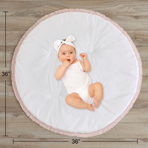 Boho Fringe White and Pink Collection Playmat - alt image 3
