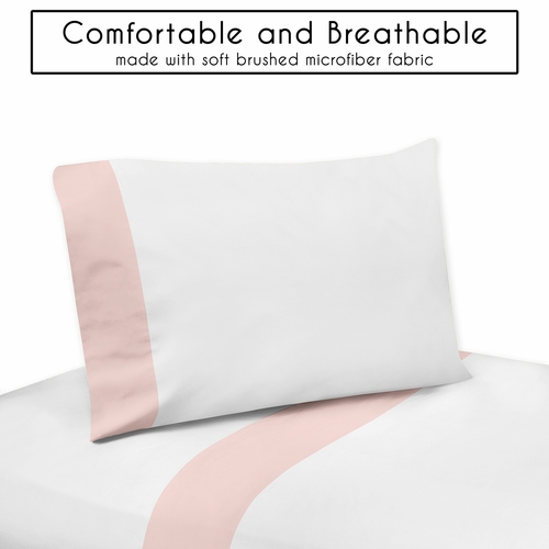 Boho Fringe White and Pink Collection Toddler Bedding - alt image 4