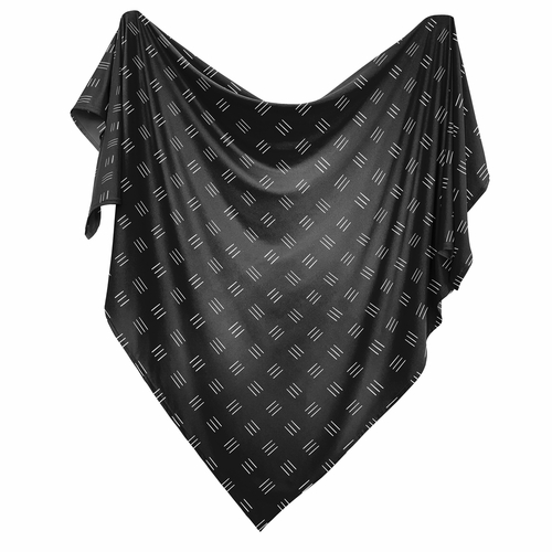 Boho Hatch Black and White Baby Swaddle Blanket - alt image 1