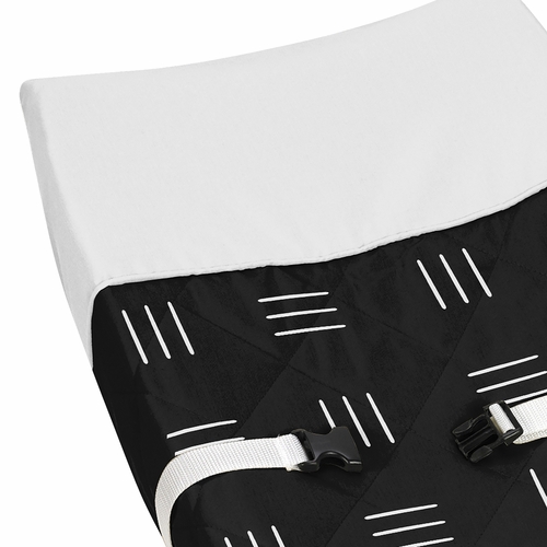 Boho Hatch Black and White Changing Pad Cover - alt image 3