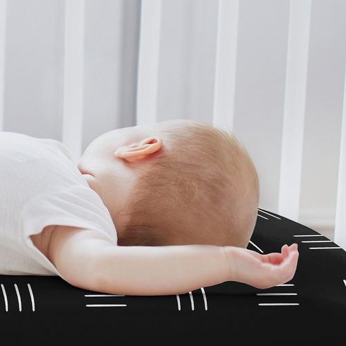 Boho Hatch Black and White Collection 2 Pack Baby Bassinet Fitted Sheets - alt image 2