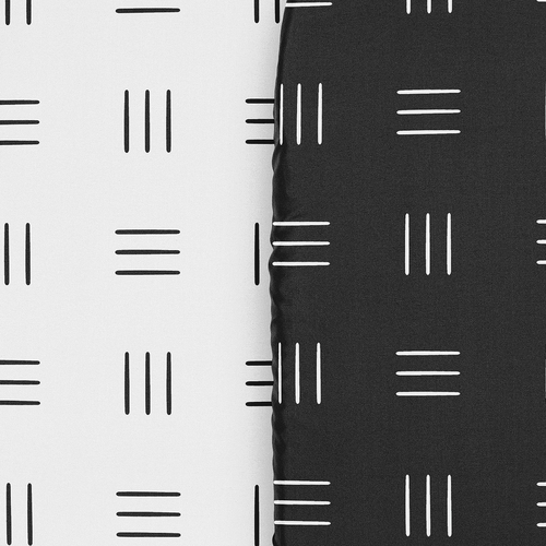 Boho Hatch Black and White Collection 2 Pack Baby Bassinet Fitted Sheets - alt image 4