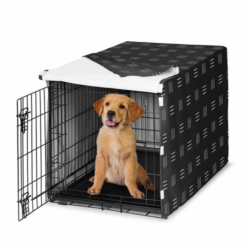 Boho Hatch Black and White Collection Dog Crate Kennel Cover 36in.
