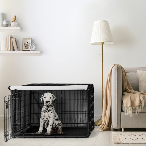 Boho Hatch Black and White Collection Dog Crate Kennel Cover 36in. - alt image 1