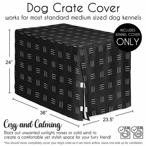 Boho Hatch Black and White Collection Dog Crate Kennel Cover 36in. - alt image 4