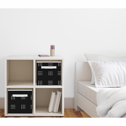 Boho Hatch Black and White Foldable Fabric Storage Bins - alt image 1